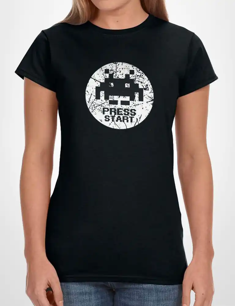 Camiseta Chica Space Invaders Press