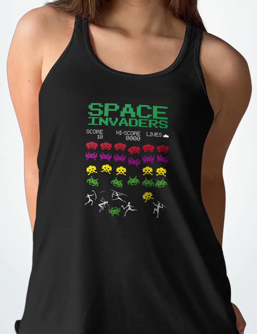 Camiseta Tirantes Space Invaders Prehistoria