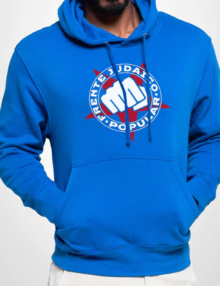 Sudadera Capucha Frente Judaico Popular