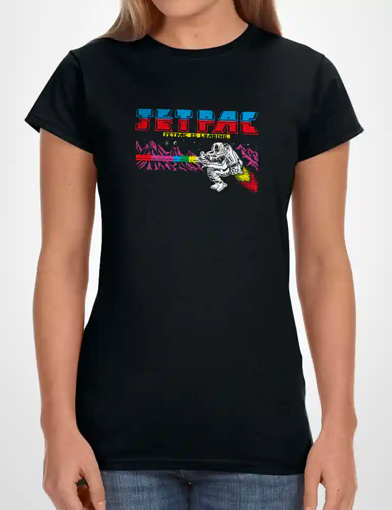 345 JETPAC CAMISETA CHICA NEGRO A