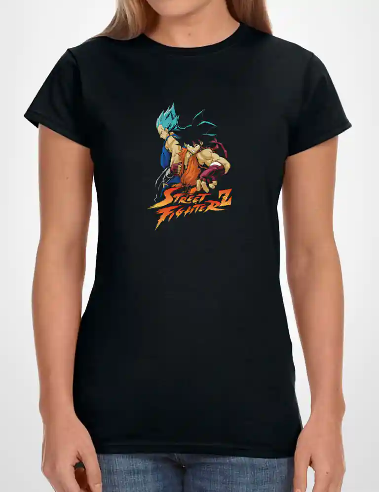 346 STREET FIGHTER CAMISETA CHICA NEGRO A