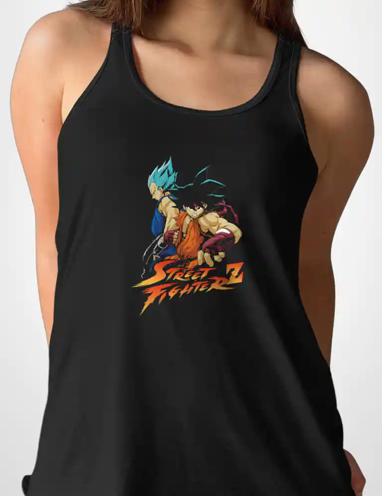 346 STREET FIGHTER CAMISETA TIRANTES NEGRO A