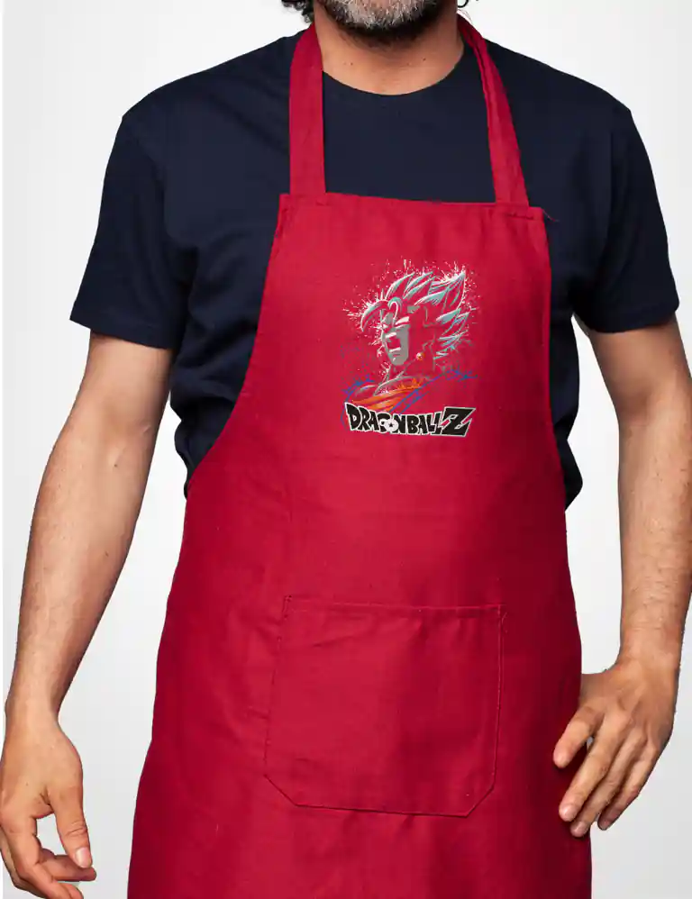 347 DRAGON BALL 4 DELANTAL ROJO A