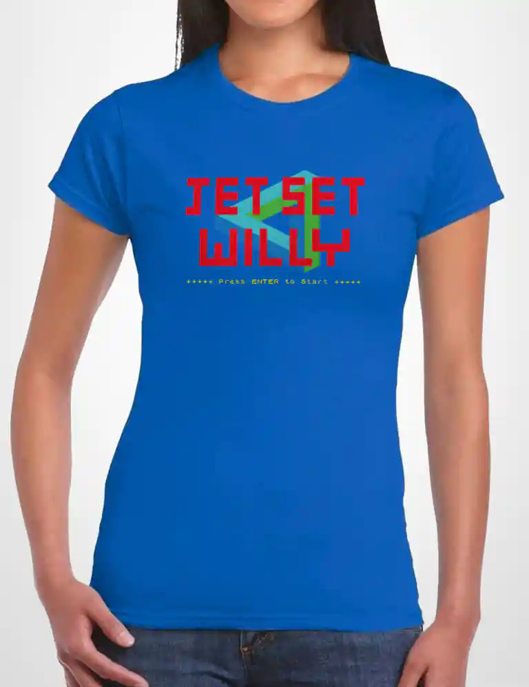 350 JETSET WILLY CAMISETA CHICA AZULON A