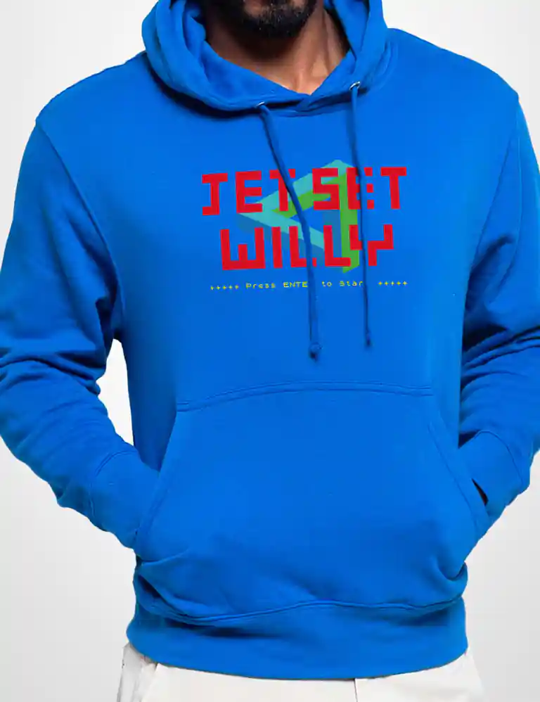 350 JETSET WILLY SUDADERA CAPUCHA AZULON A