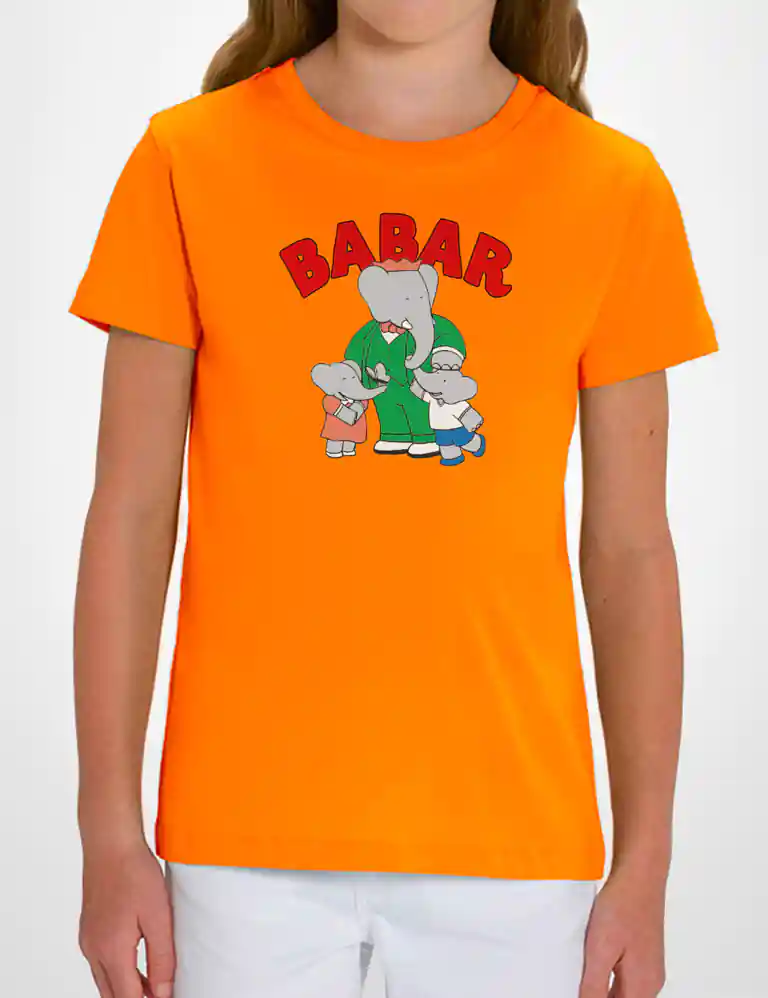 359 BABAR CAMISETA NINO NARANJA B