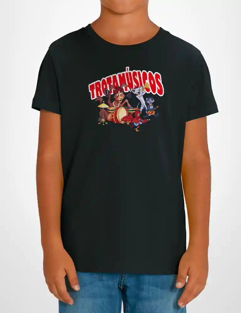 360 TROTAMUSICOS CAMISETA NINO NEGRO B