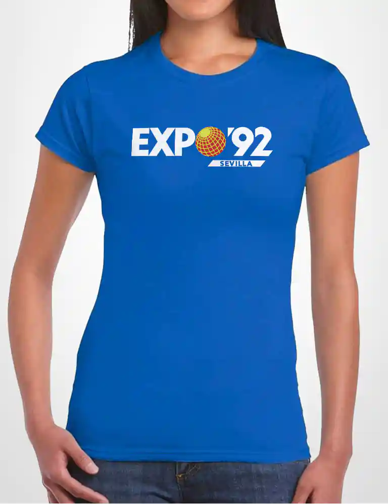 363 EXPO 92 CAMISETA CHICA AZULON A