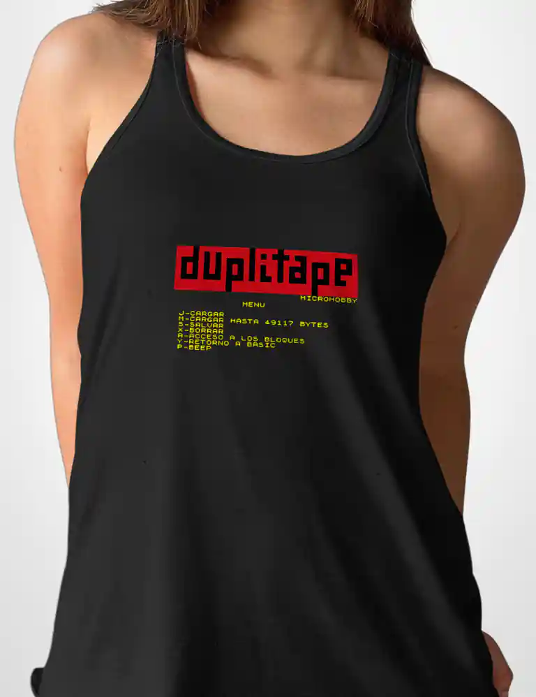 373 DUPLITAPE CAMISETA TIRANTES NEGRO A