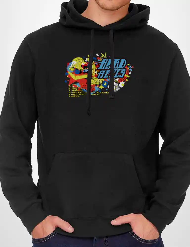 374 HEAD SUDADERA CAPUCHA NEGRO A