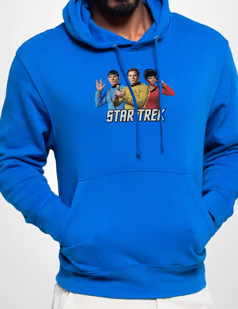 414 STAR TREK SUDADERA CAPUCHA AZULON A