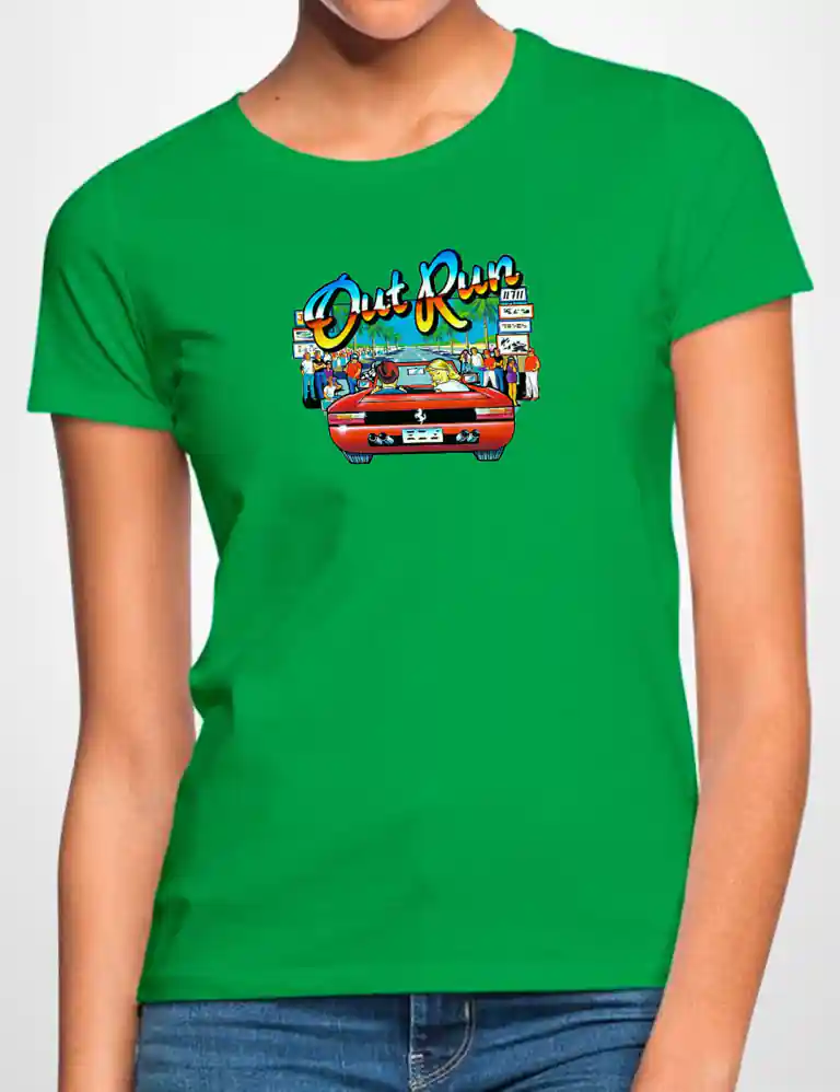 418 OUT RUN CAMISETA CHICA VERDE A