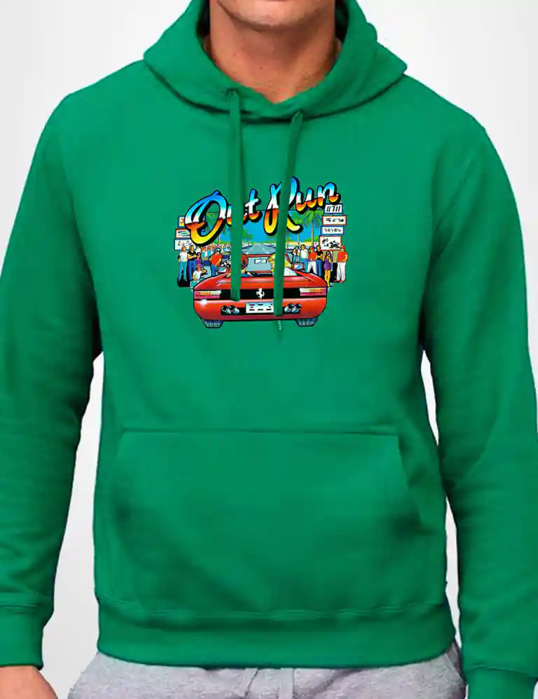 418 OUT RUN SUDADERA CAPUCHA VERDE A