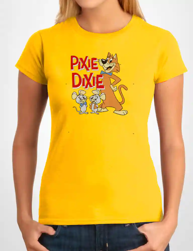 377 PIXIE DIXIE CAMISETA CHICA AMARILLO A