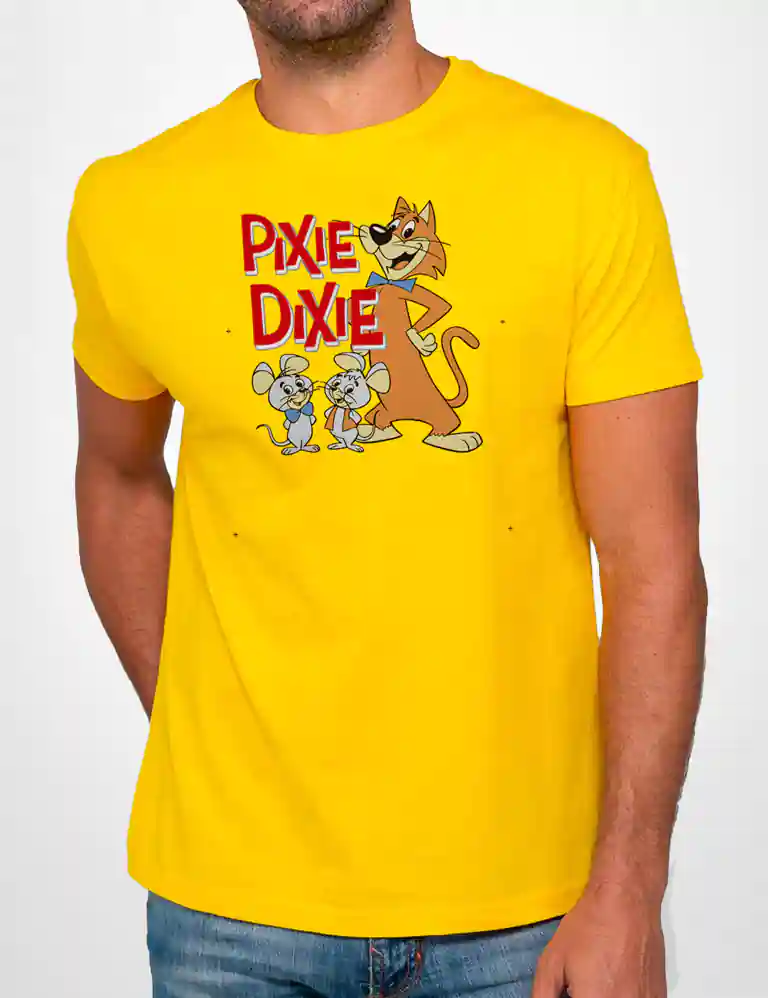377 PIXIE DIXIE CAMISETA UNISEX AMARILLO A