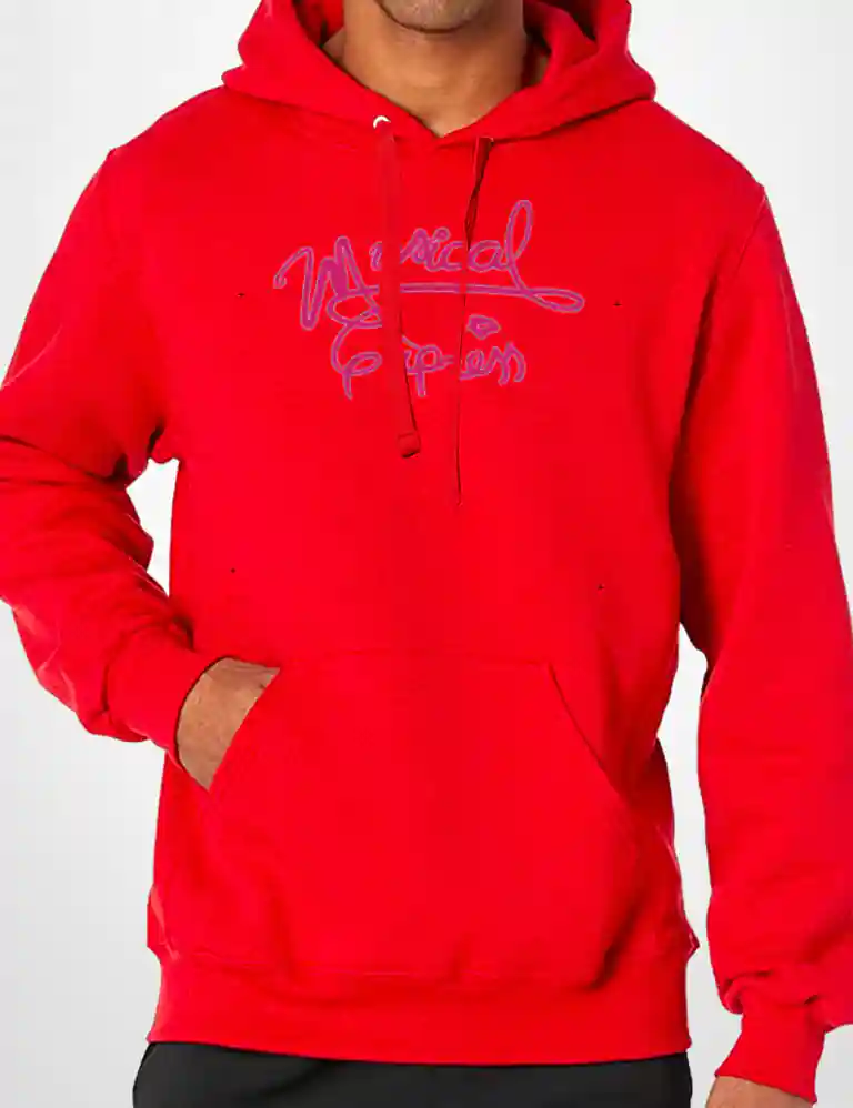389 MUSICAL EXPRESS SUDADERA CAPUCHA ROJO A