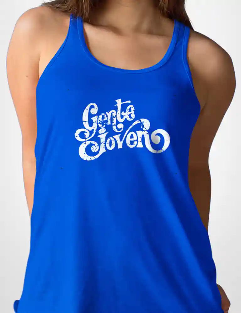 390 GENTE JOVEN CAMISETA TIRANTES AZULON A