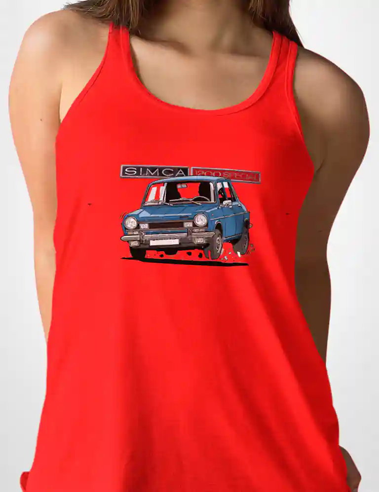 391 SIMCA 1200 CAMISETA TIRANTES ROJO A