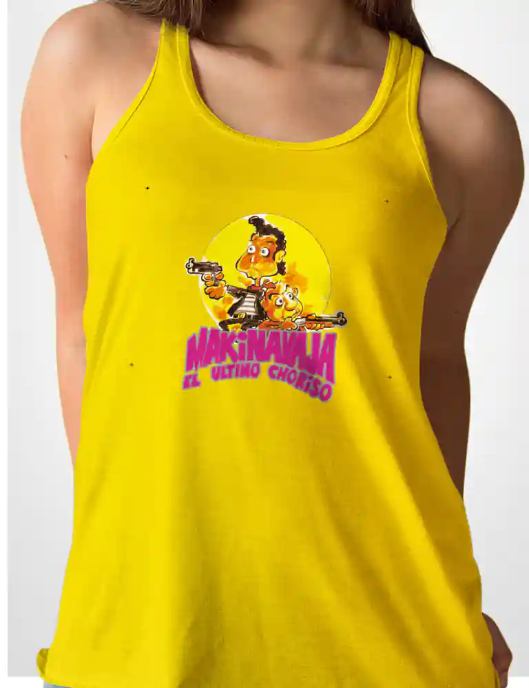 395 MAKI NAVAJA CAMISETA TIRANTES AMARILLO A