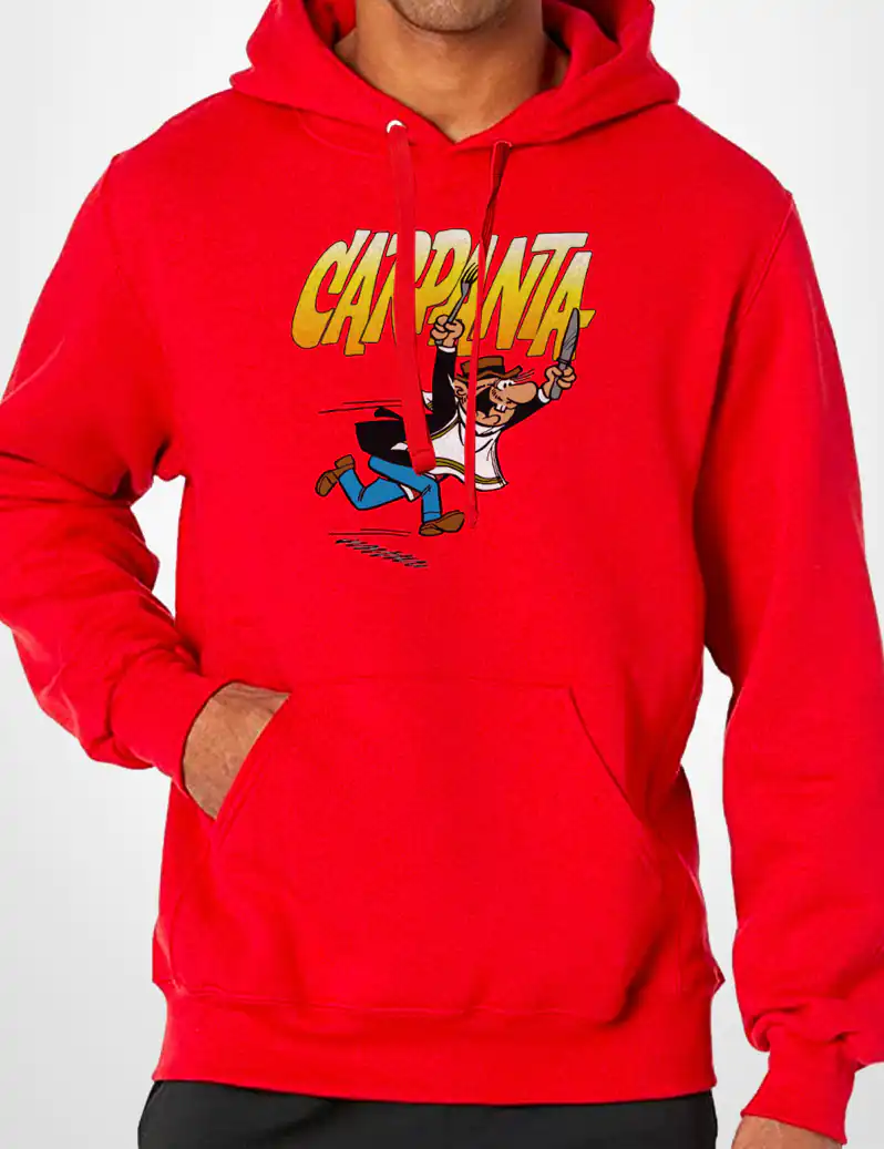 316 CARPANTA SUDADERA CAPUCHA ROJO A