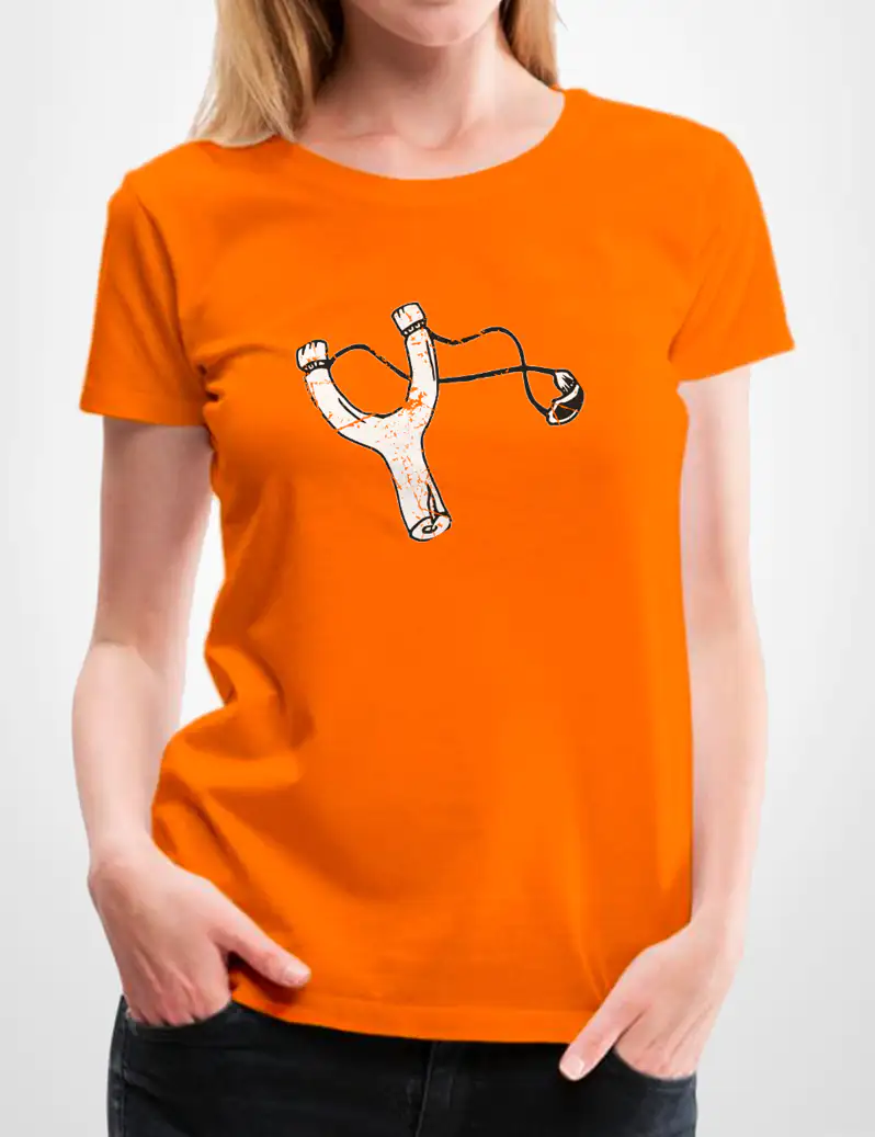 398 TIRACHINAS CAMISETA CHICA NARANJA A