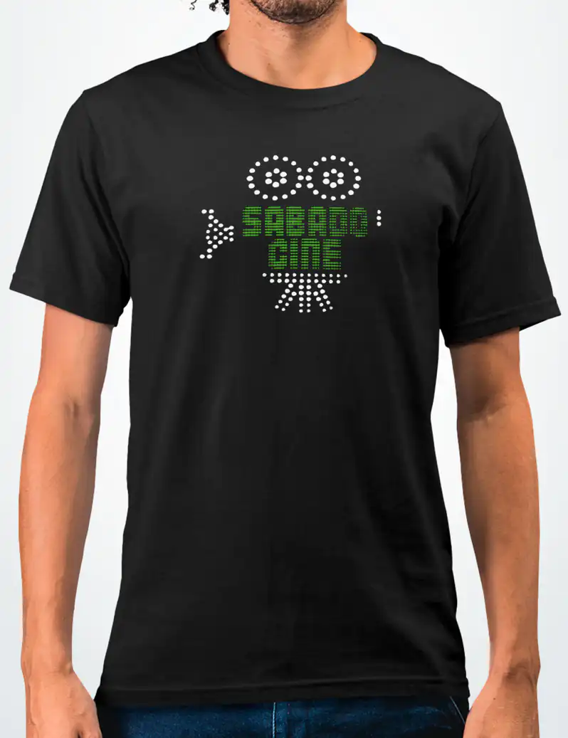 404 SABADO CINE CAMISETA UNISEX NEGRO A