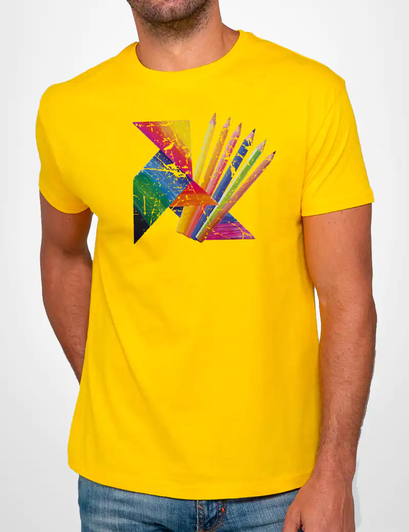 415 BLOC DE DIBUJO CAMISETA UNISEX AMARILLO A