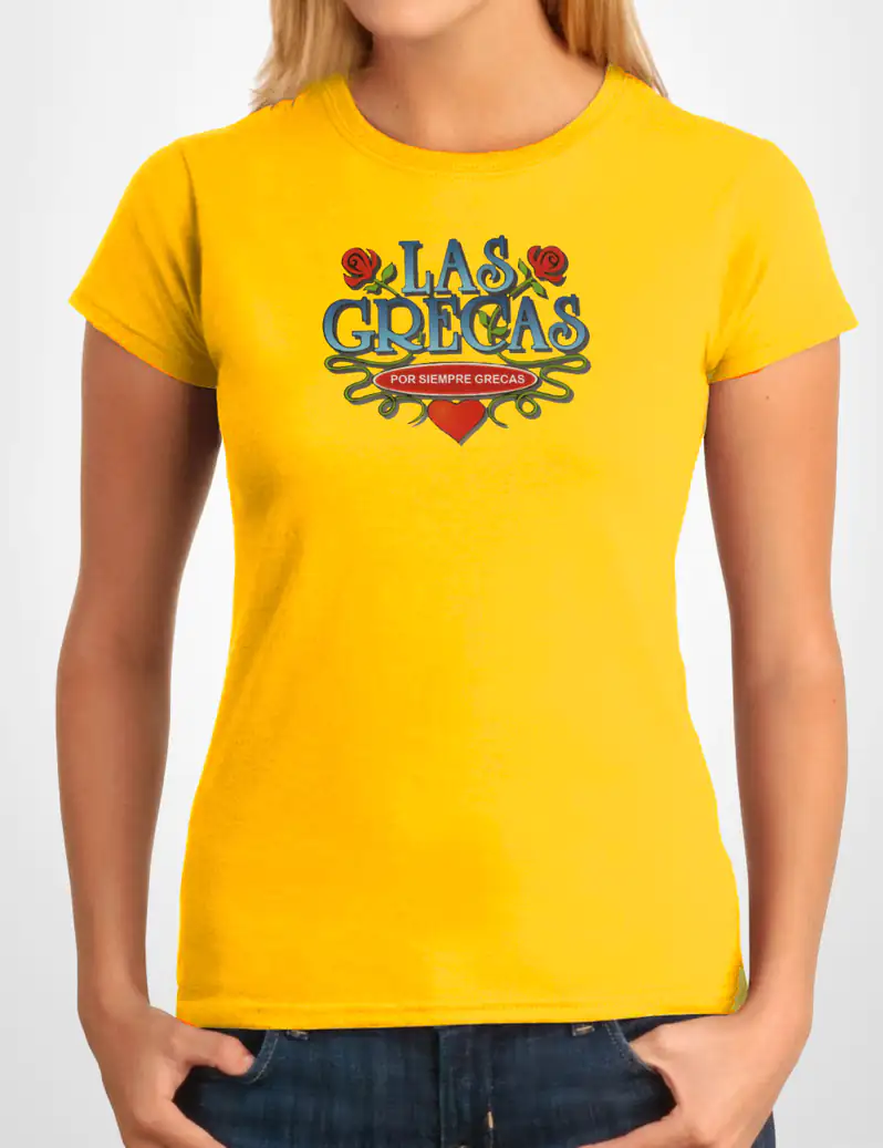 419 LAS GRECAS CAMISETA CHICA AMARILLO A
