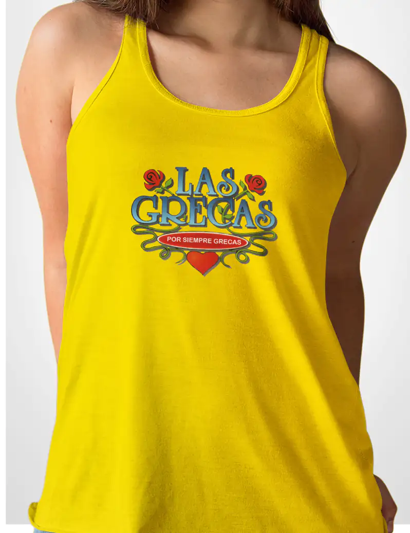 419 LAS GRECAS CAMISETA TIRANTES AMARILLO A
