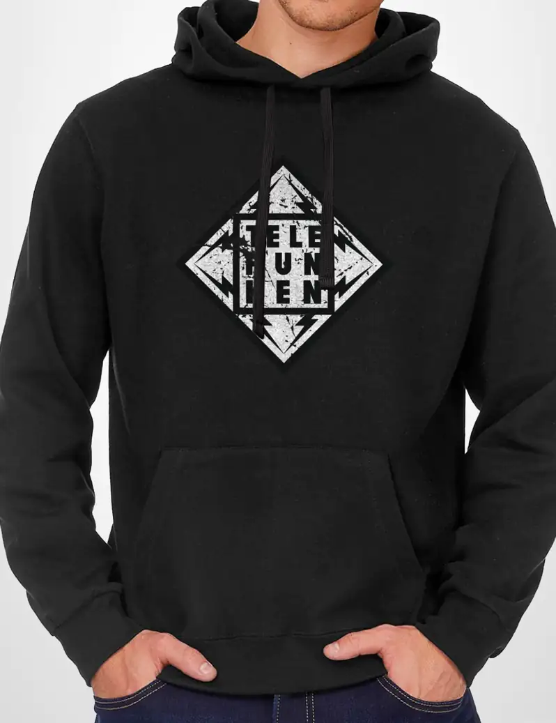 433 TELEFUNKEN SUDADERA CAPUCHA NEGRO A