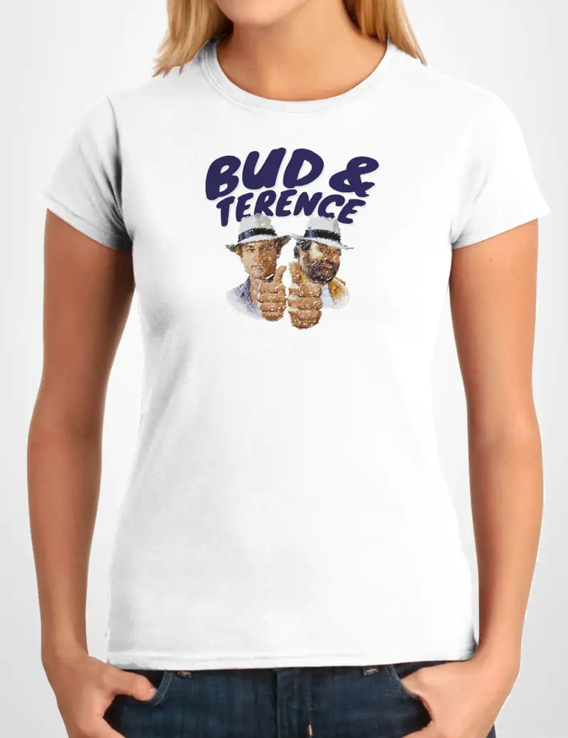 439 BUD Y TERENCE CAMISETA CHICA BLANCO A