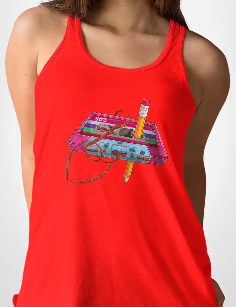 445 CINTA LAPIZ CAMISETA TIRANTES ROJO A