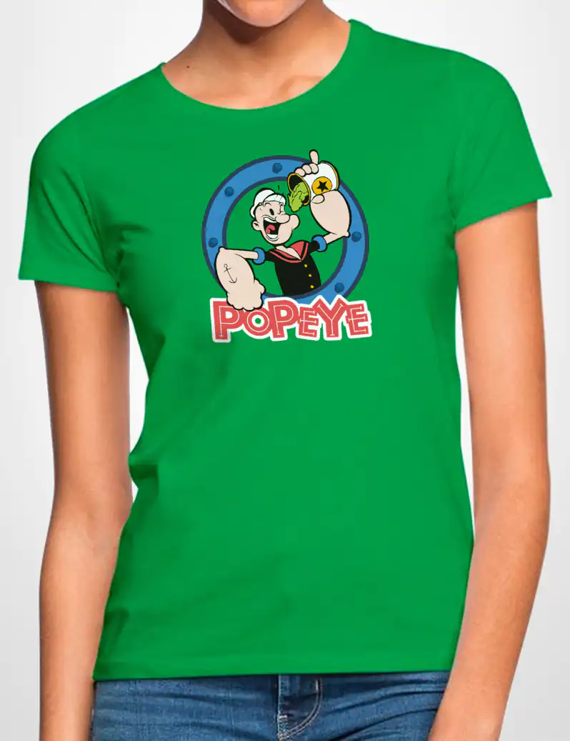 456 POPEYE 2 CAMISETA CHICA VERDE A