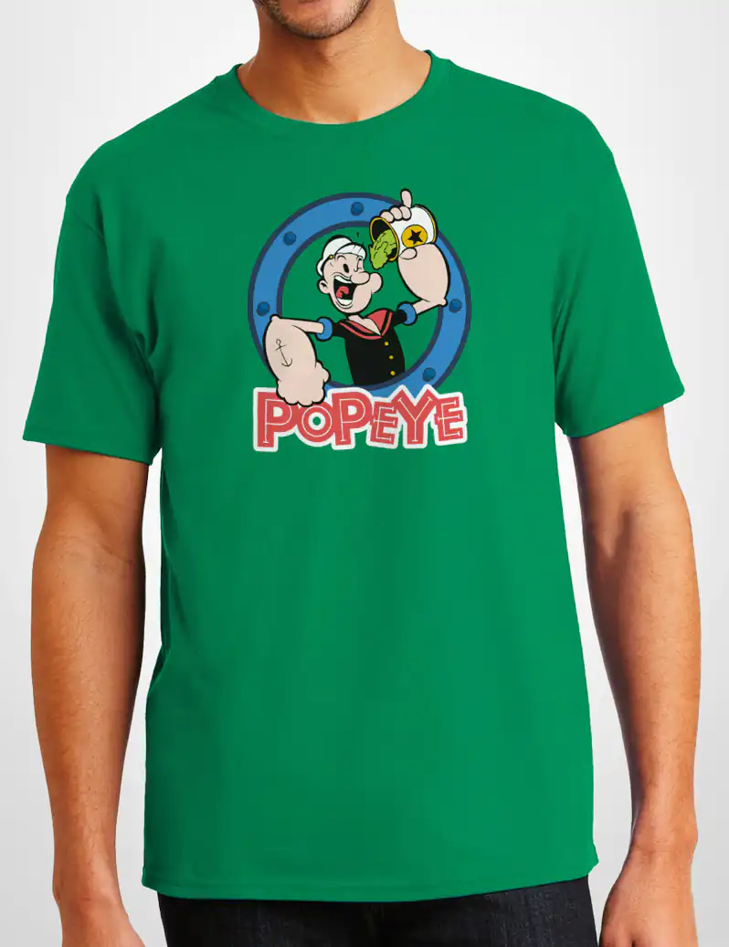 456 POPEYE 2 CAMISETA UNISEX VERDE A