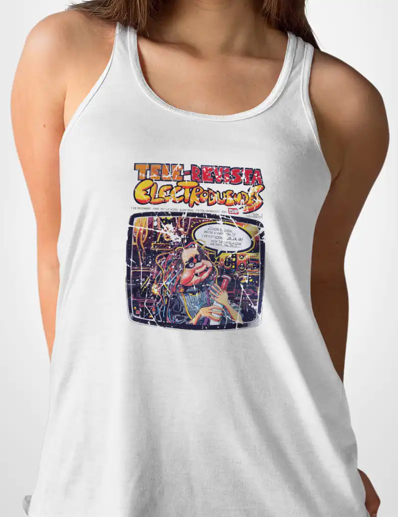 458 REVISTA ELECTRODUENDES CAMISETA TIRANTES BLANCO A