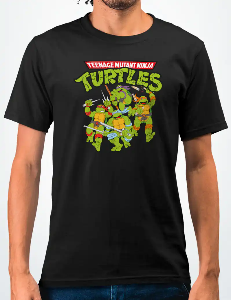 459 TORTUGAS NINJA CAMISETA UNISEX NEGRO A