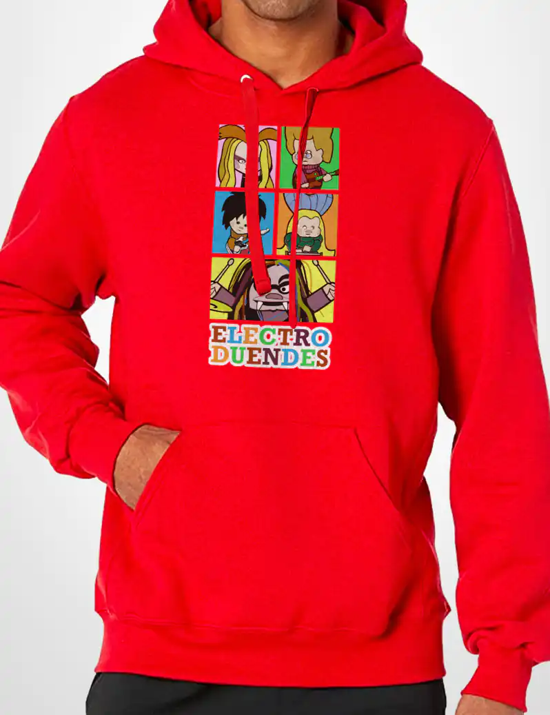 464 ELECTRODUENDES SUDADERA CAPUCHA ROJO A
