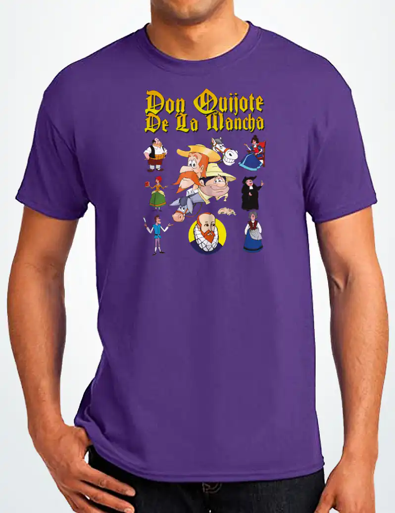 466 DON QUIJOTE CAMISETA UNISEX MORADO A