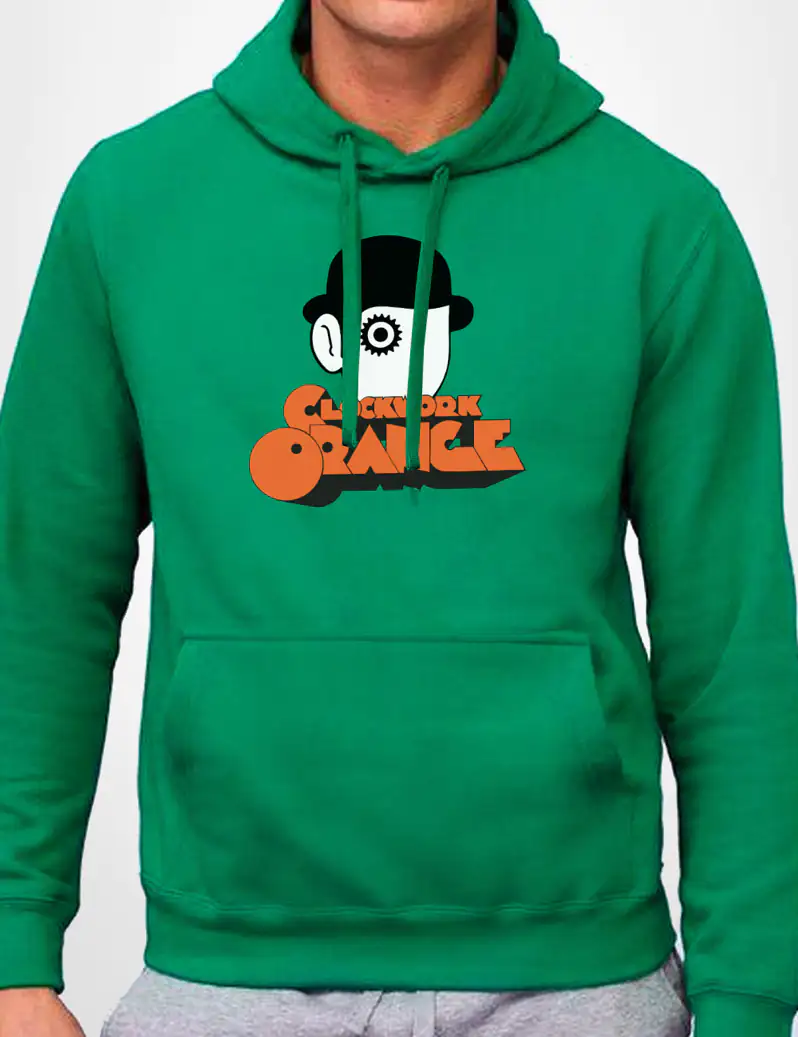 467 LA NARANJA MECANICA 1 SUDADERA CAPUCHA VERDE A