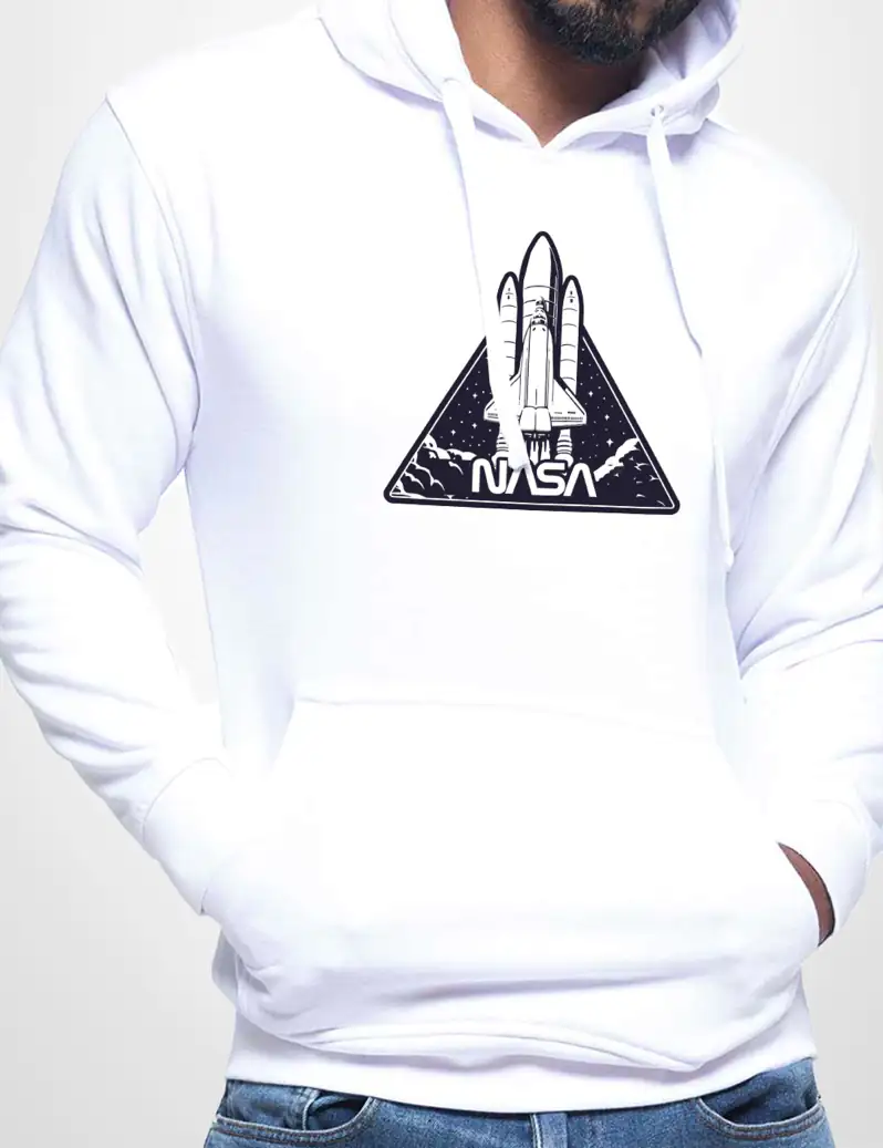 468 NASA SUDADERA CAPUCHA BLANCO A