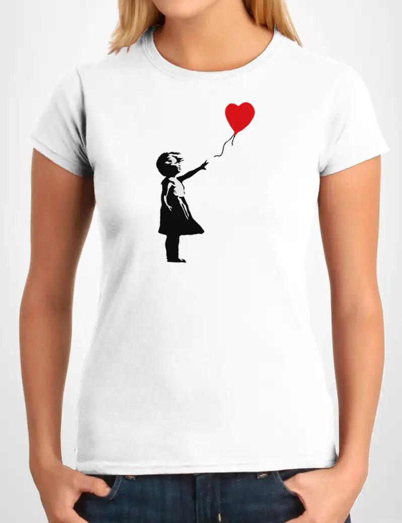 469 BANSKY 1 CAMISETA CHICA BLANCO A