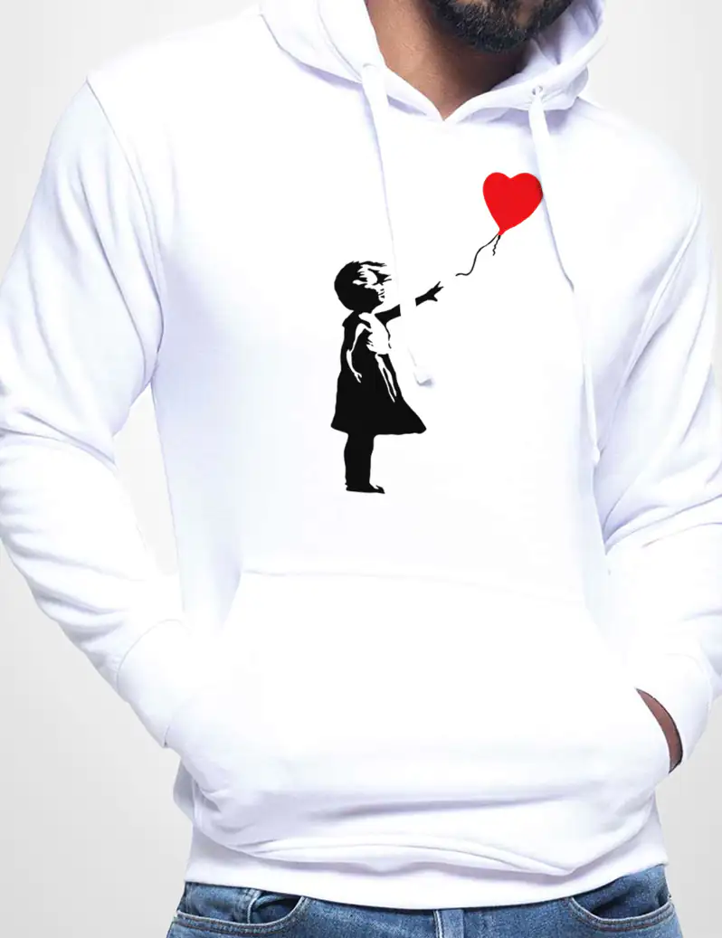 469 BANSKY 1 SUDADERA CAPUCHA BLANCO A