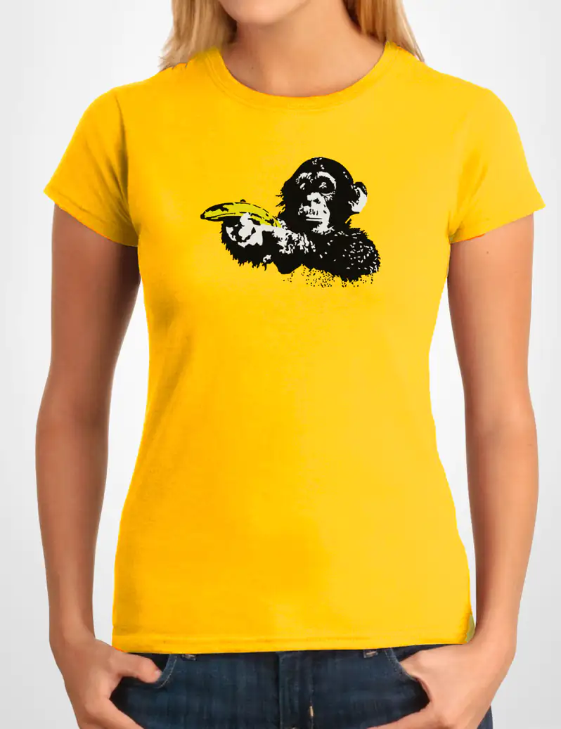 470 BANSKY 2 CAMISETA CHICA AMARILLO A