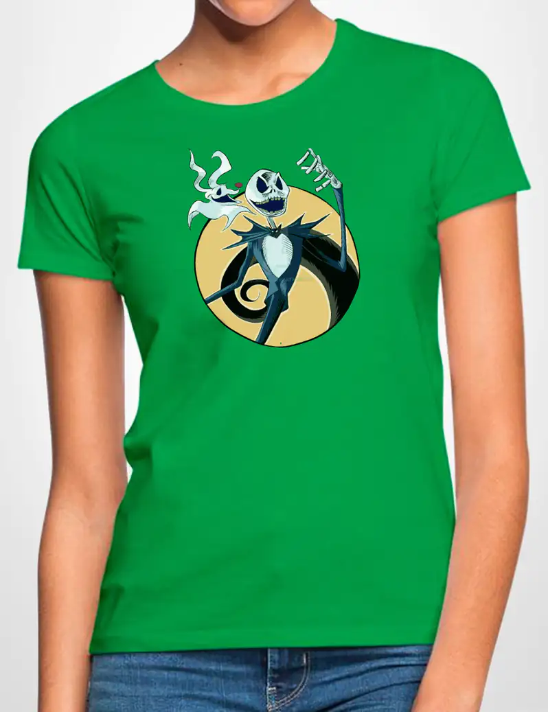 474 PESADILLA ANTES DE NAVIDAD 2 CAMISETA CHICA VERDE A