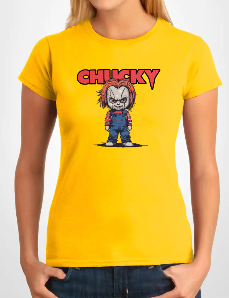 475 CHUCKY CAMISETA CHICA AMARILLO A