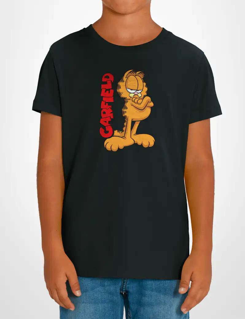 488 GARFIELD 3 CAMISETA NINO NEGRO B
