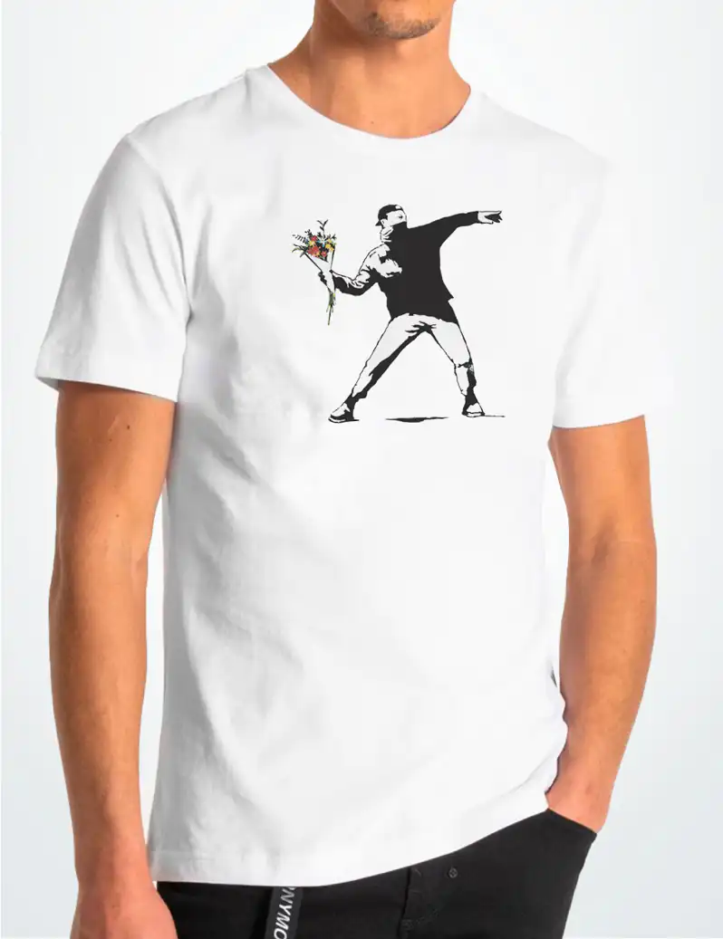 489 BANSKY 4 CAMISETA UNISEX BLANCO A