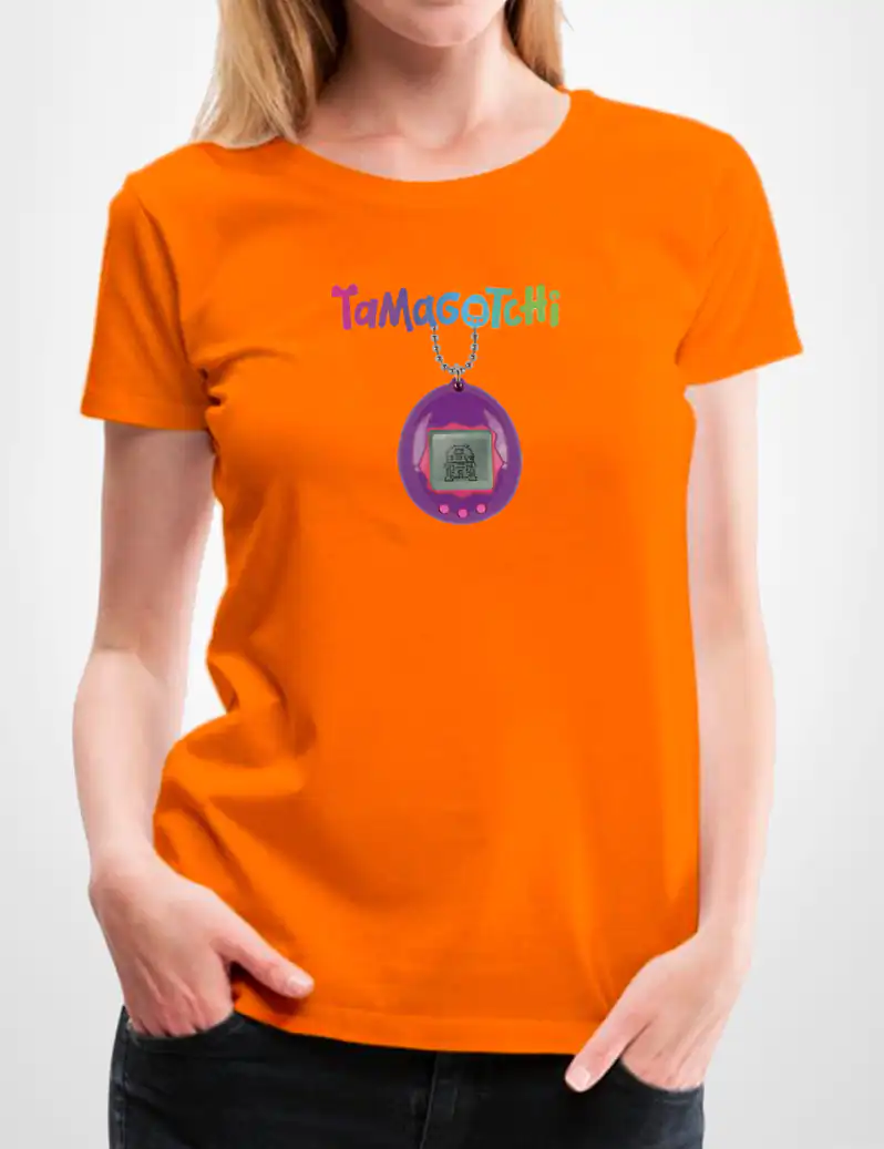 491 TAMAGOTCHI CAMISETA CHICA NARANJA A
