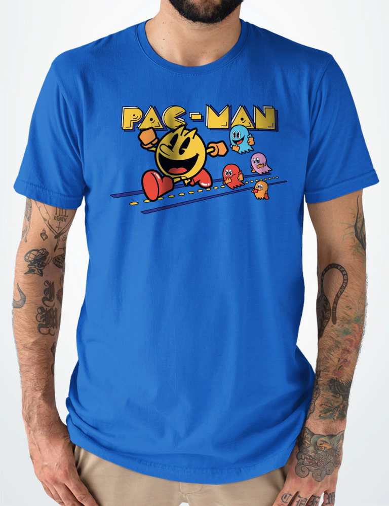 498 PACMAN 3 CAMISETA UNISEX AZULON A