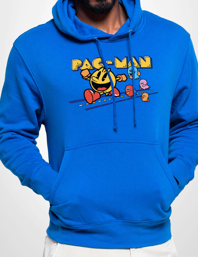 498 PACMAN 3 SUDADERA CAPUCHA AZULON A